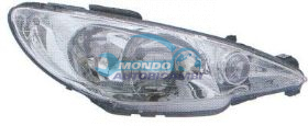 PROIETTORE DESTRO MOD. H7+H7 REG. ELETTRICA PEUGEOT 206 ANNO 08-98 -